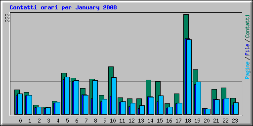Contatti orari per January 2008