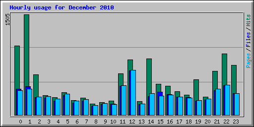 Hourly usage for December 2010